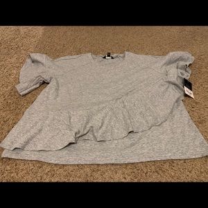 NWT Grey Project Runaway ruffle women’s shirt XL